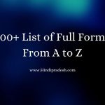 list of Full Forms