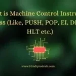 Machine Control Instruction in 8085 Microprocessor in hindi