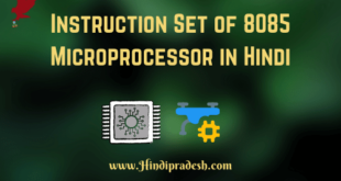 instruction set of 8085 microprocessor in hindi